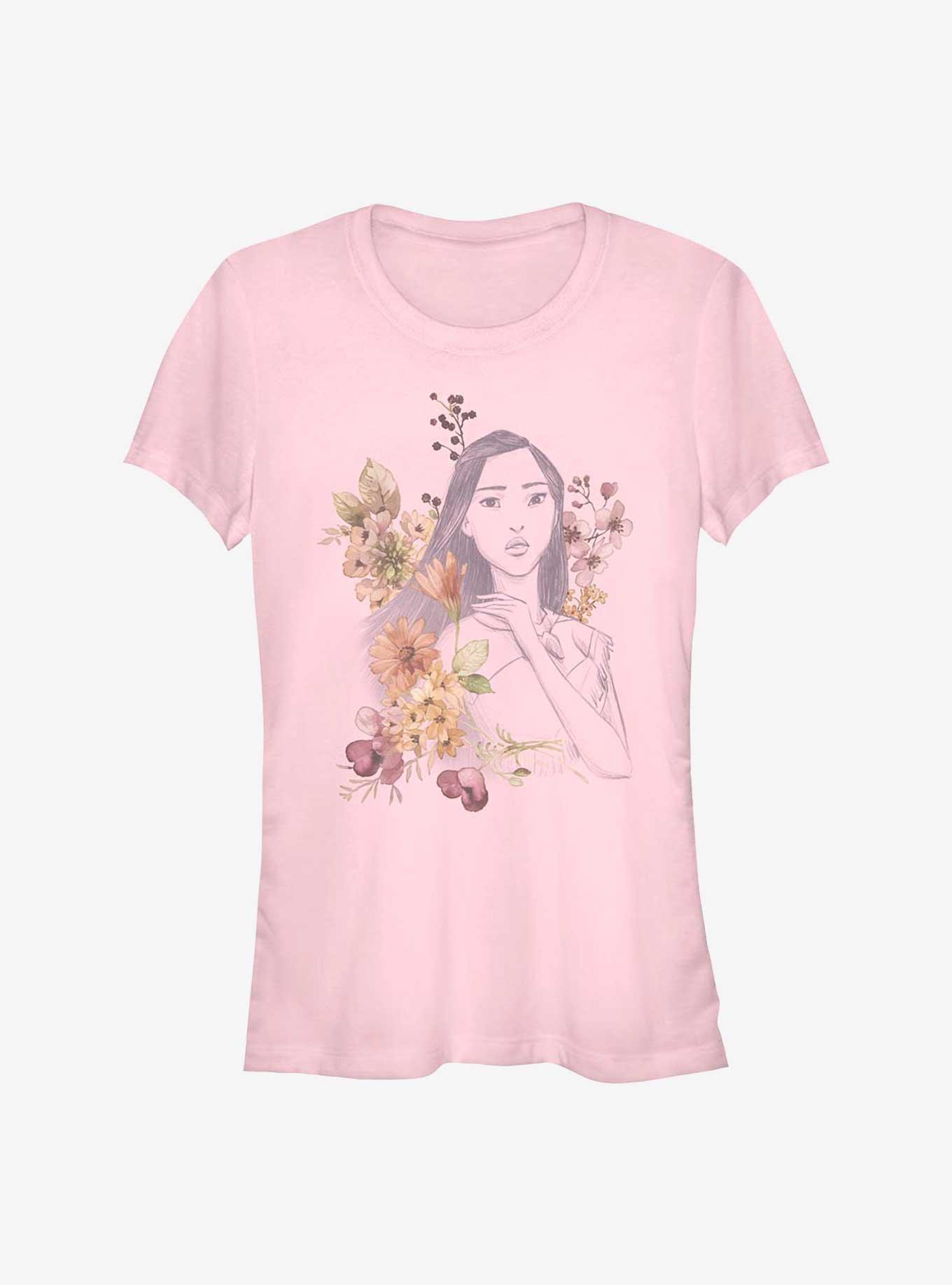 Disney Pocahontas Earth Day Pocahontas Sketch Girls T-Shirt, LIGHT PINK, hi-res