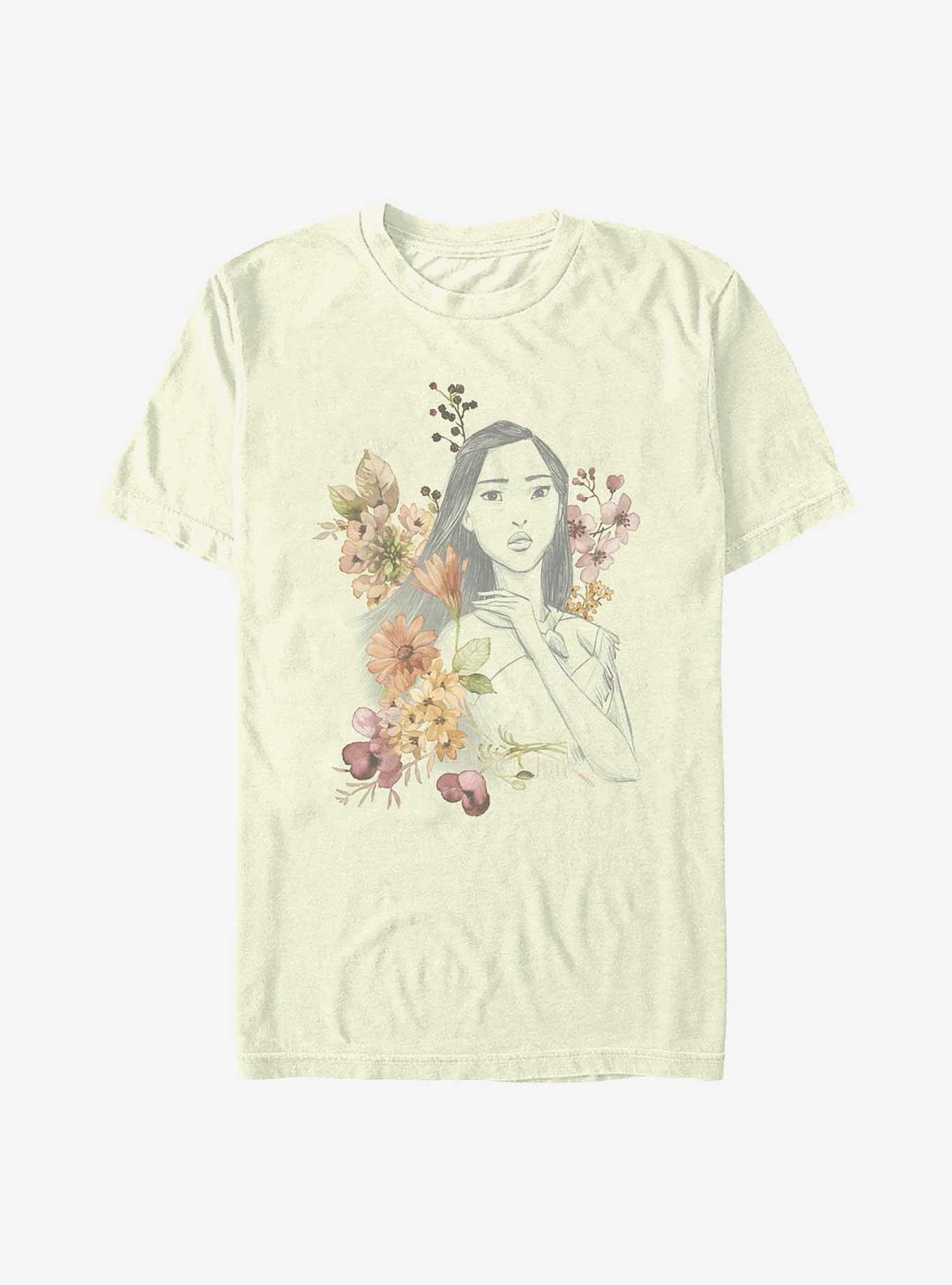 Disney Pocahontas Earth Day Pocahontas Sketch T-Shirt, NATURAL, hi-res