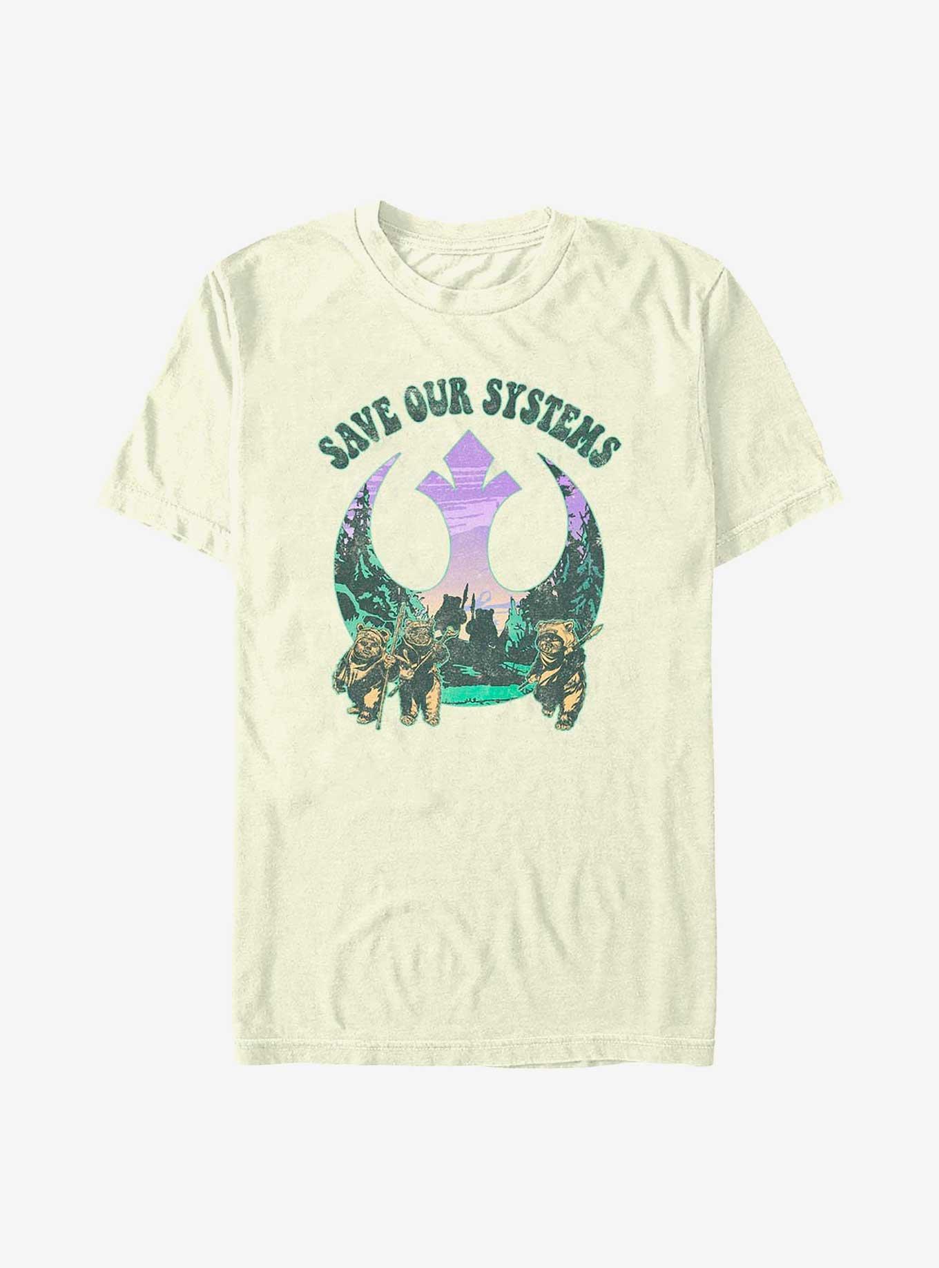 Star Wars Earth Day Ewok Allies Save Our Systems T-Shirt, , hi-res