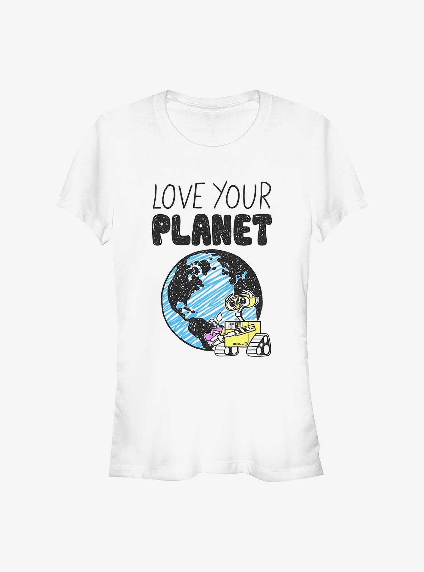Disney Pixar Wall-E Earth Day Love Your Planet Girls T-Shirt, WHITE, hi-res