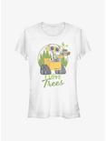Disney Pixar Wall-E Earth Day I Love Trees Girls T-Shirt, WHITE, hi-res