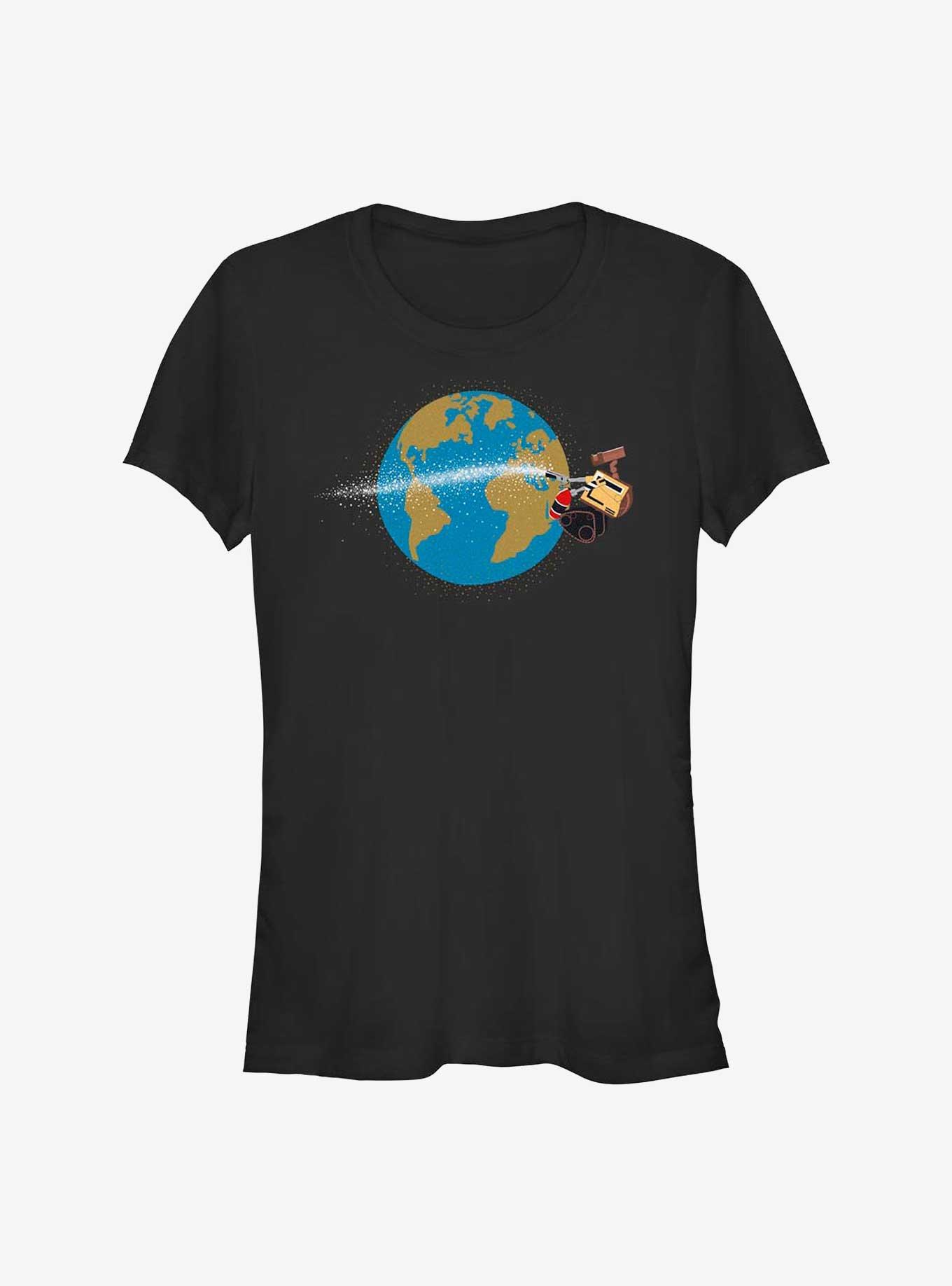 Disney Pixar Wall-E Earth Day Space Extinguisher Girls T-Shirt, BLACK, hi-res