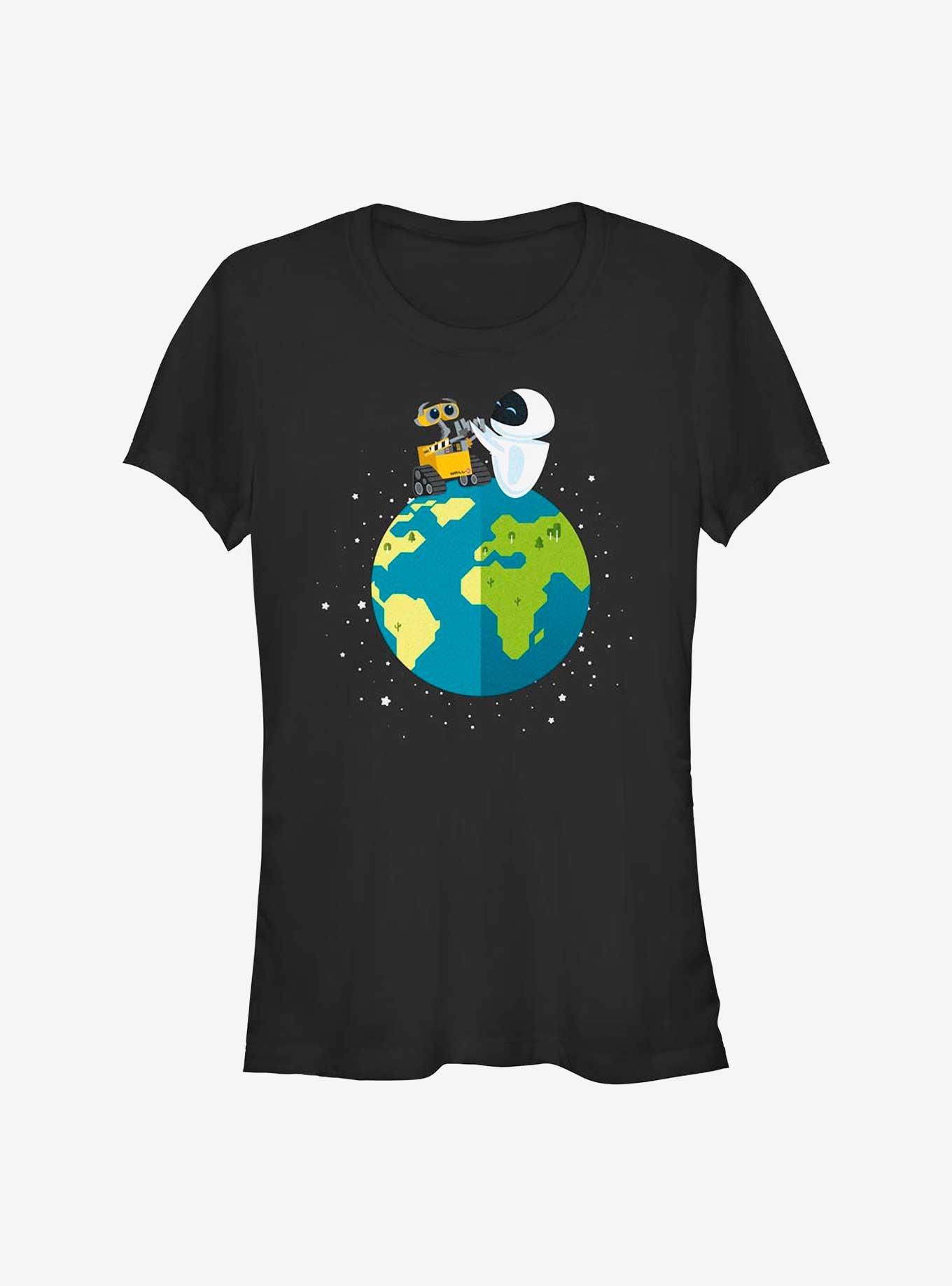 Disney Pixar Wall-E Earth Day Wall-E and Eve World Peace Girls T-Shirt, , hi-res