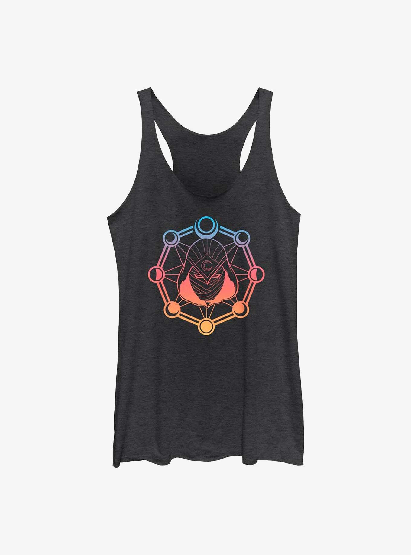 Marvel Moon Knight Moon Phases Girls Tank, BLK HTR, hi-res