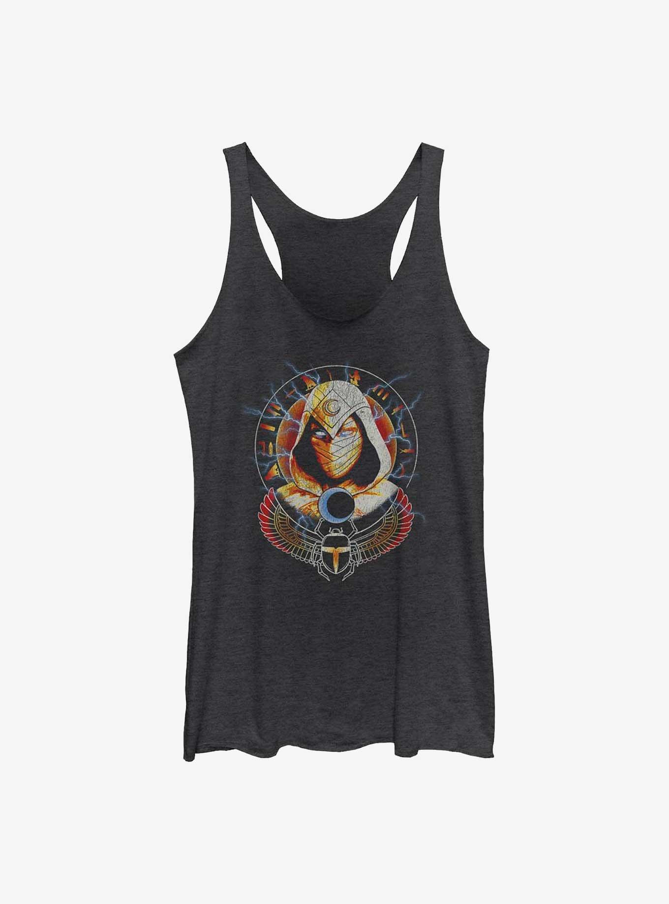 Marvel Moon Knight Scarab Moon Girls Tank, BLK HTR, hi-res