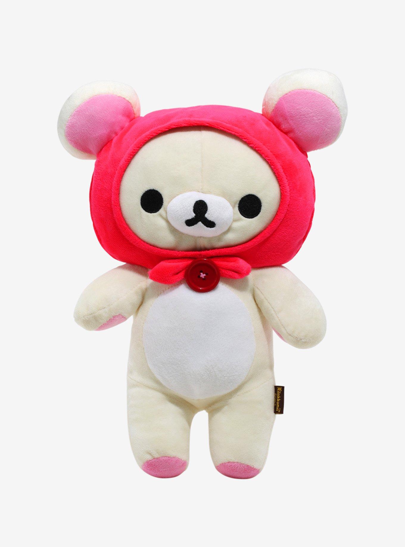 苺(赤)からひょっこり♡しろくまちゃん Rilakkuma Korilakkuma Strawberry Picking Plush | Hot Topic