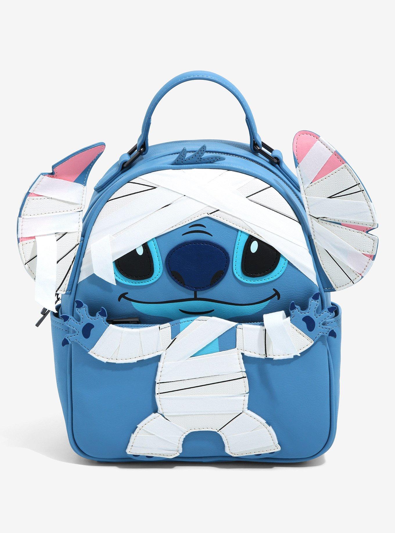 Stitch Mini Backpack with Lunch Box Set for Toddler Preschool - Bundle with  11'' Stitch Backpack Mini, Stitch Lunch Bag, Stickers, Temporary Tattoos