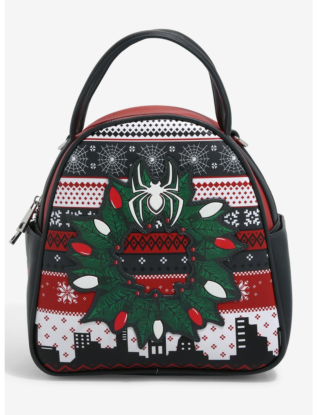 Marvel Spider-Man Christmas Sweater Mini Backpack - BoxLunch Exclusive, , hi-res