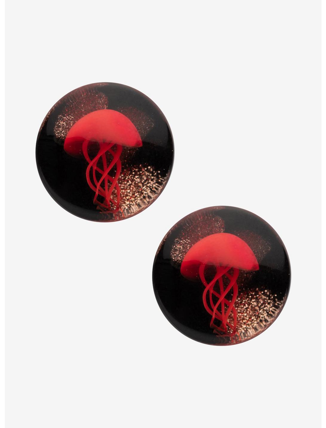 Glass Red Jellyfish Plug 2 Pack, RED, hi-res