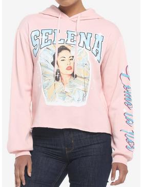 Selena Como La Flor Pastel Pink Girls Crop Hoodie, , hi-res