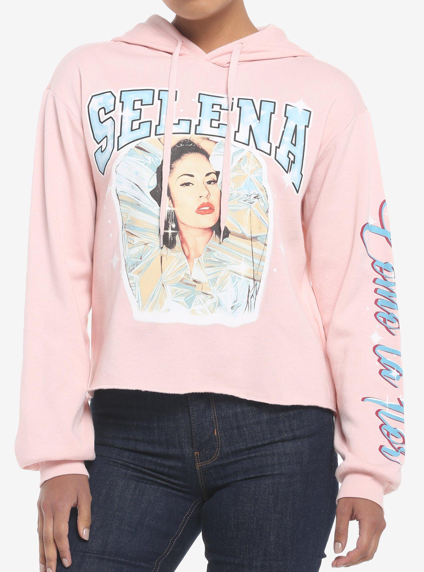 Selena crop shop top hoodie