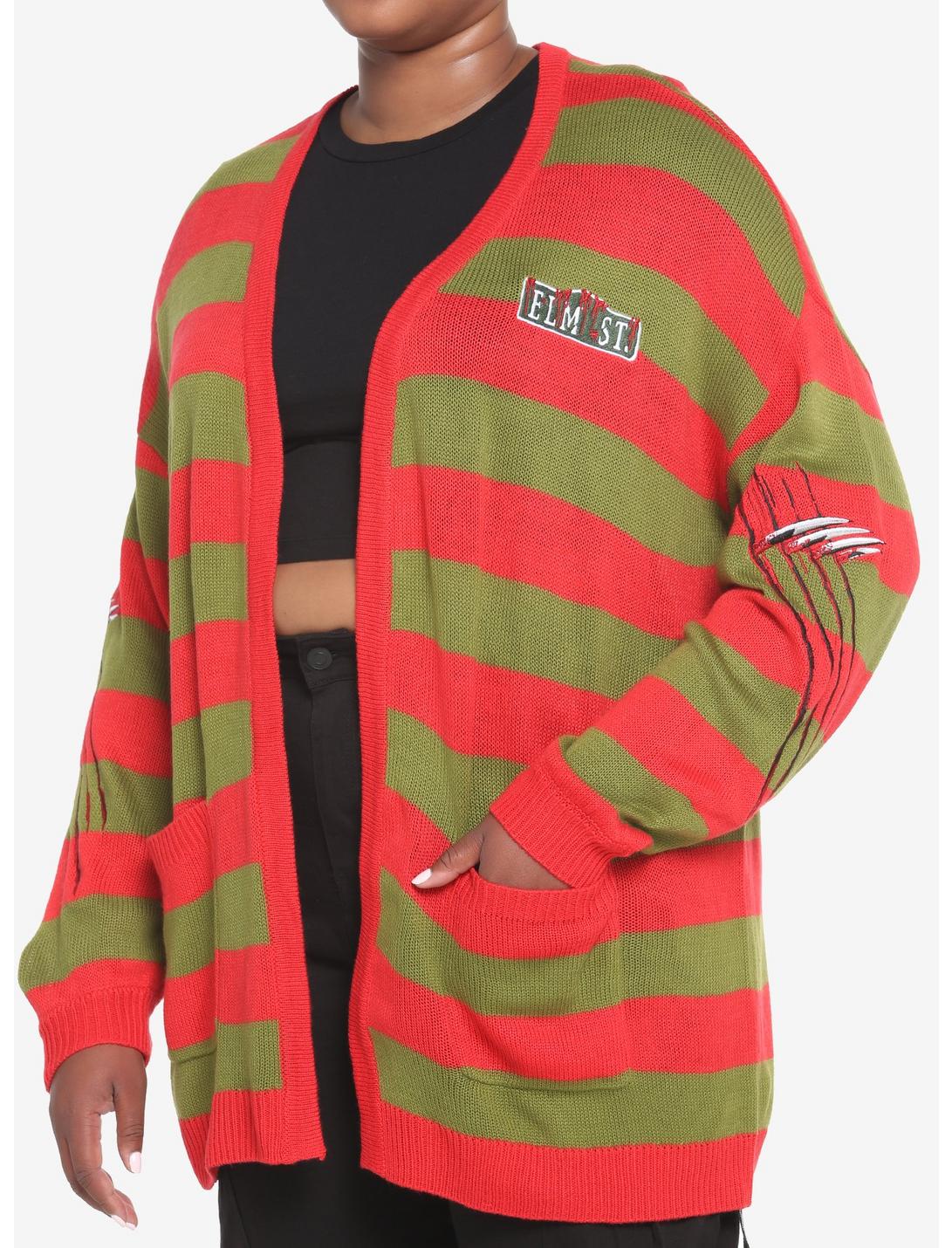 A Nightmare On Elm Street Freddy Girls Cardigan Plus Size, MULTI, hi-res
