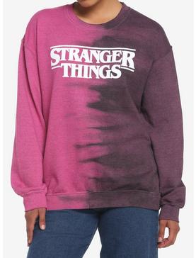 Stranger Things Logo Split Tie-Dye Girls Sweatershirt, , hi-res