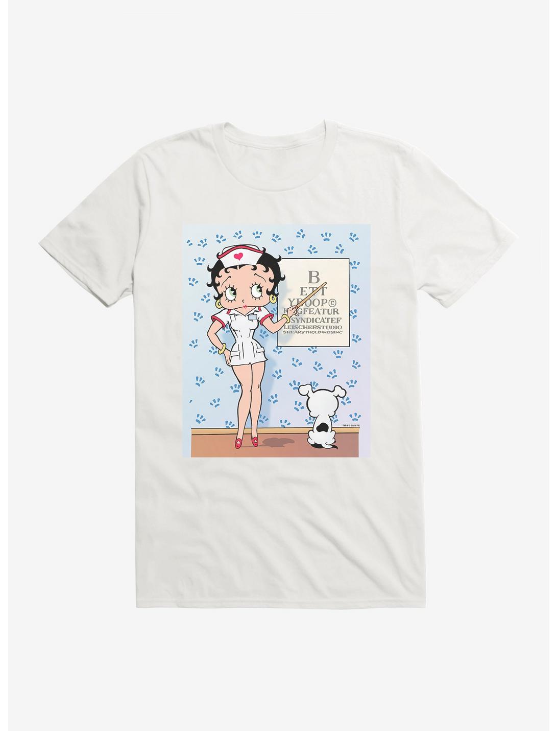 Betty Boop Snellen Eye Chart T-Shirt, WHITE, hi-res