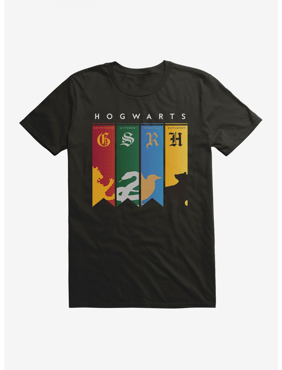 Harry Potter Hogwarts School House Banners T-Shirt, , hi-res