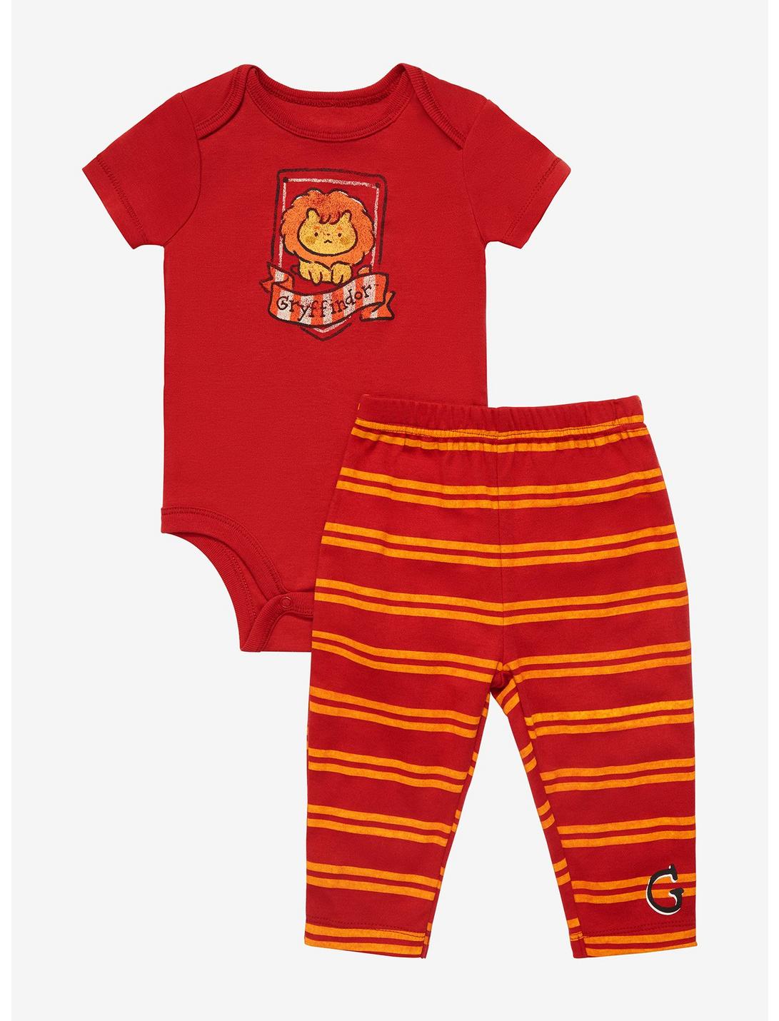 Harry Potter Gryffindor Crest Infant One-Piece Set - BoxLunch Exclusive , RED, hi-res