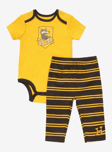 Harry Potter Baby Bodysuit Hufflepuff House Crest Baby grow Vest Hogwarts  