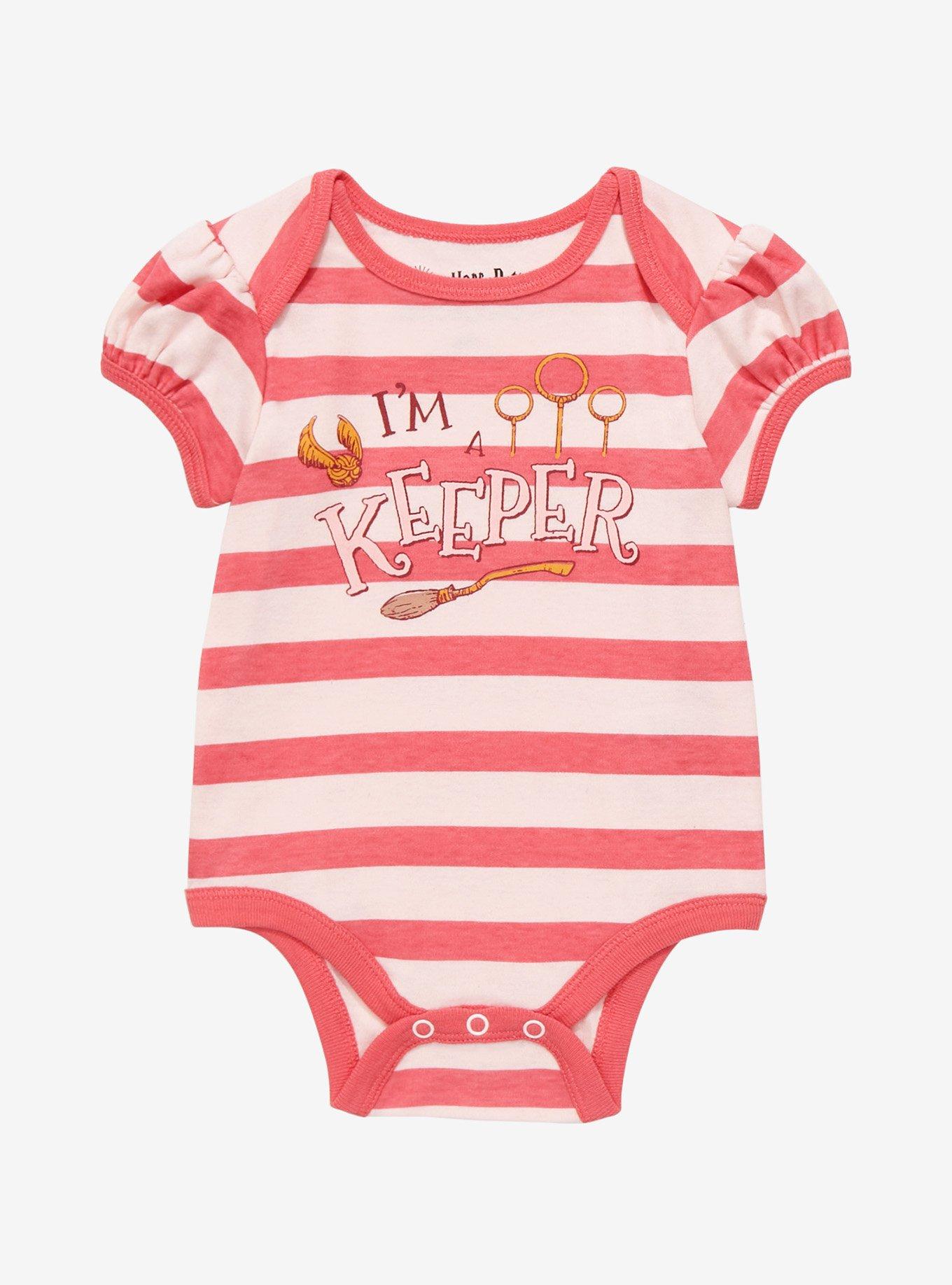 Harry Potter I&rsquo;m a Keeper Striped Infant One-Piece - BoxLunch Exclusive , , hi-res