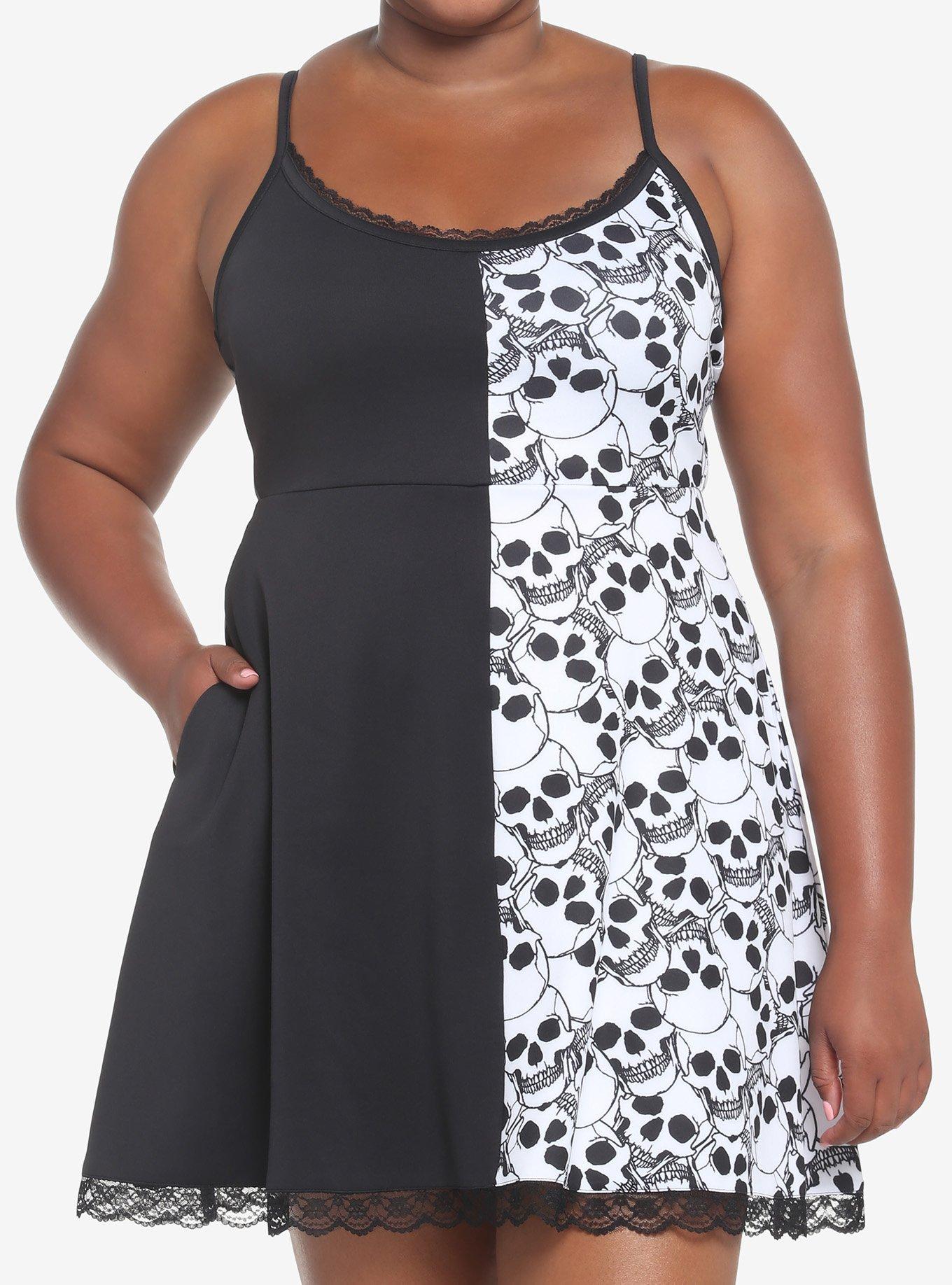 Plus size skull dress best sale