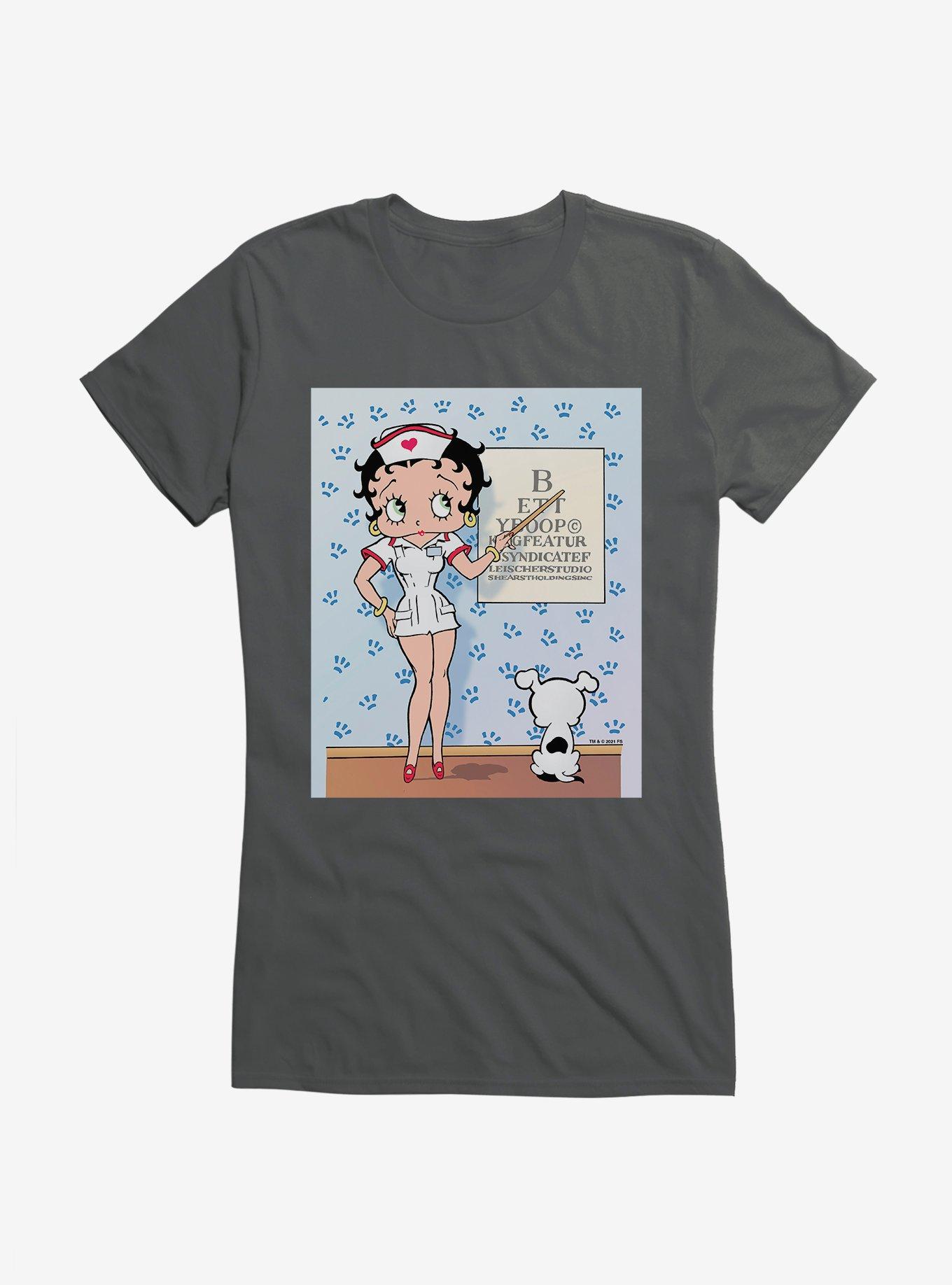 Betty Boop Snellen Eye Chart Girls T-Shirt
