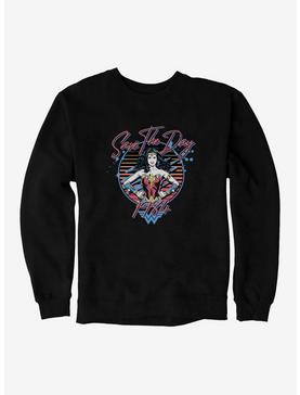 Plus Size DC Comics Wonder Woman 1984 Save The Day Retro Sweatshirt, , hi-res