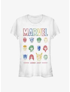 Marvel Avengers Faces Since 1939 Girls T-Shirt, , hi-res