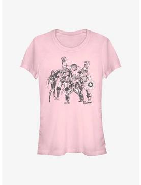 Marvel Avengers Retro Group Girls T-Shirt, , hi-res