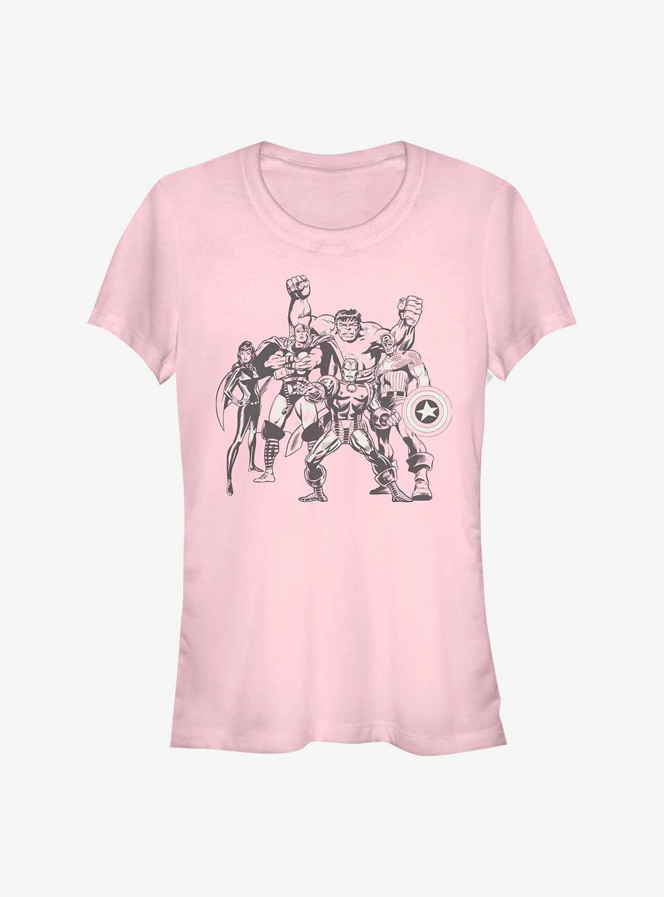 Marvel Avengers Retro Group Girls T-Shirt, , hi-res