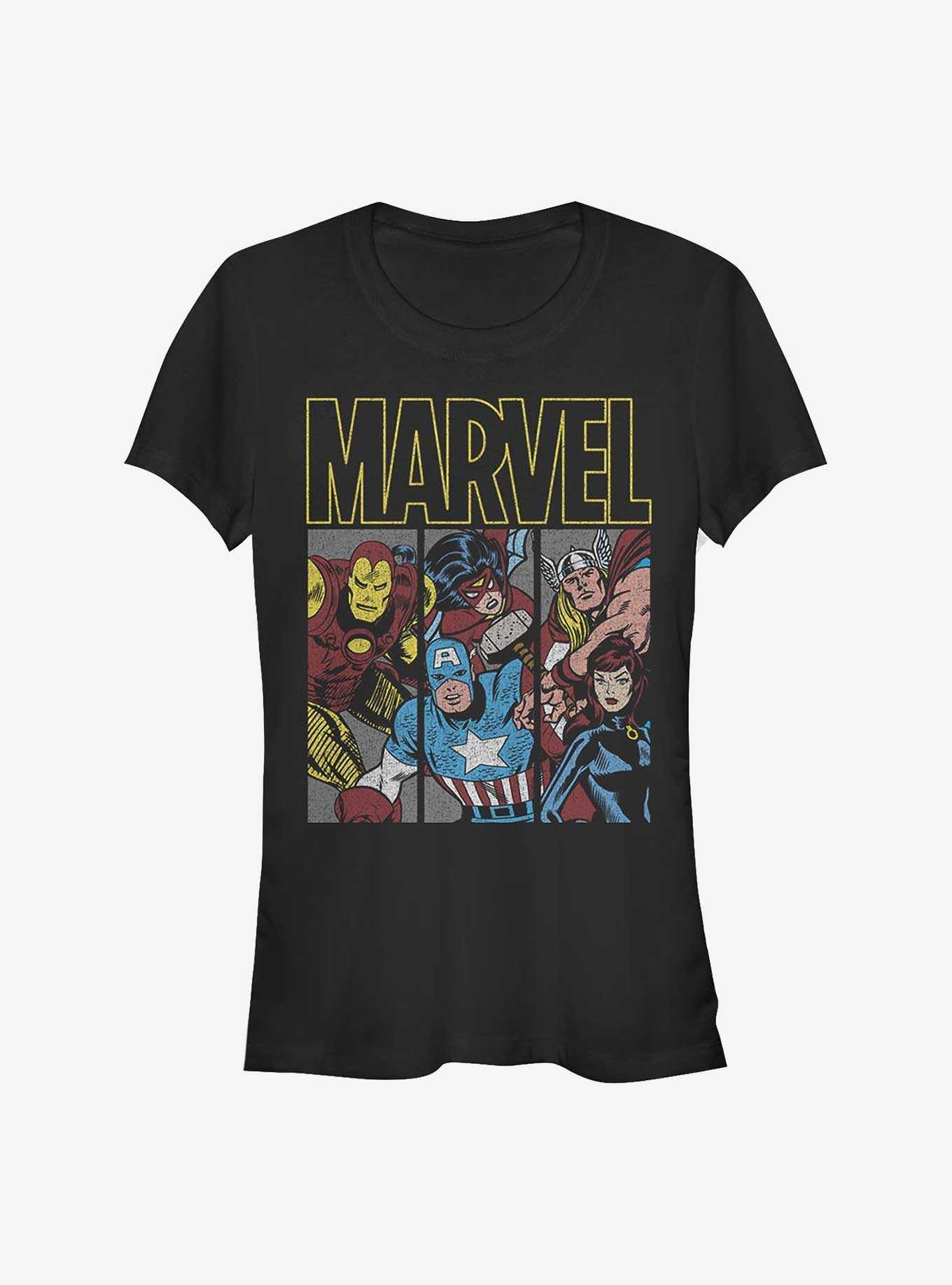 Marvel Avengers Vintage Superheroes Girls T-Shirt, , hi-res