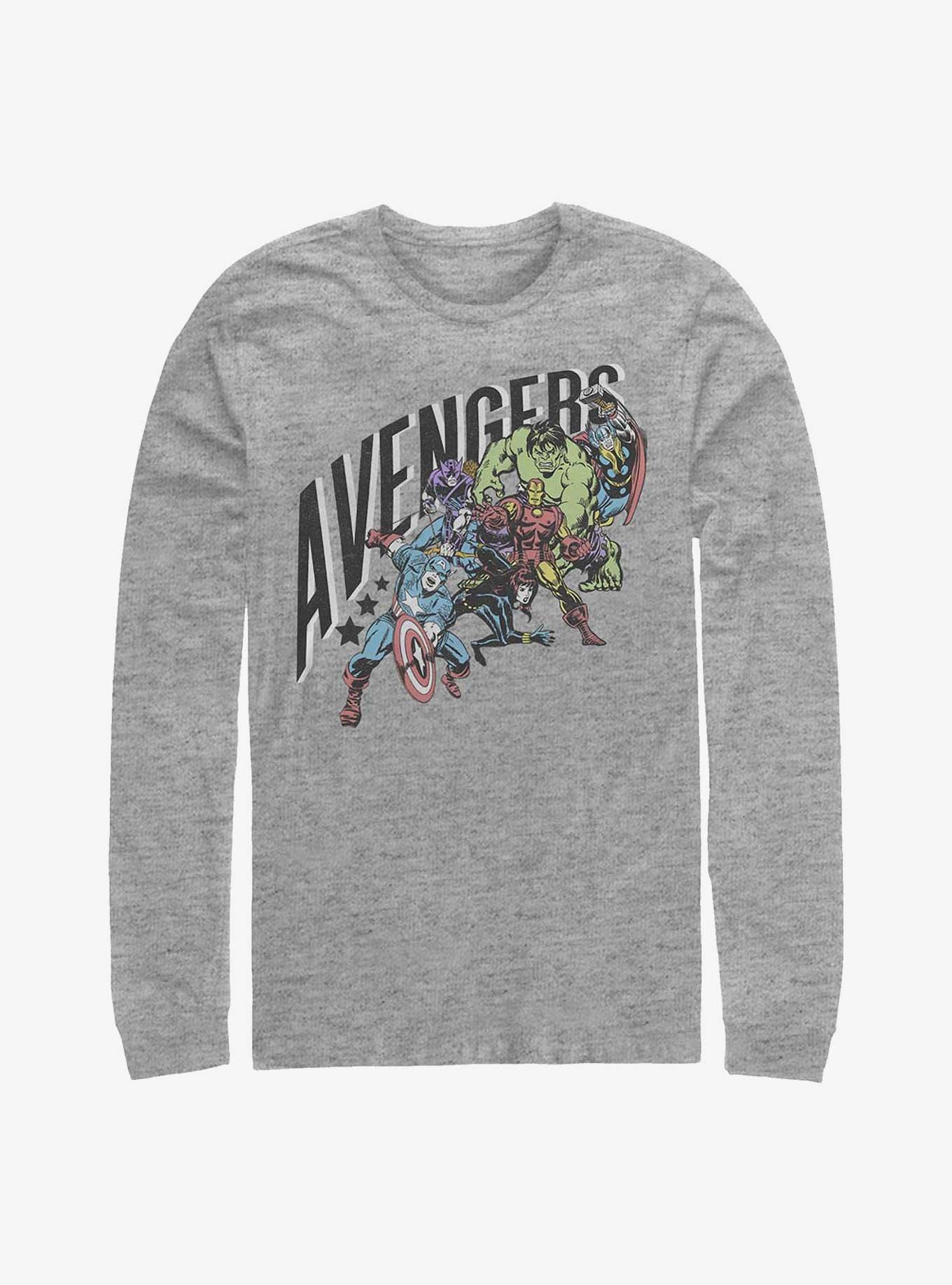 Marvel Avengers In Line Long-Sleeve T-Shirt, ATH HTR, hi-res