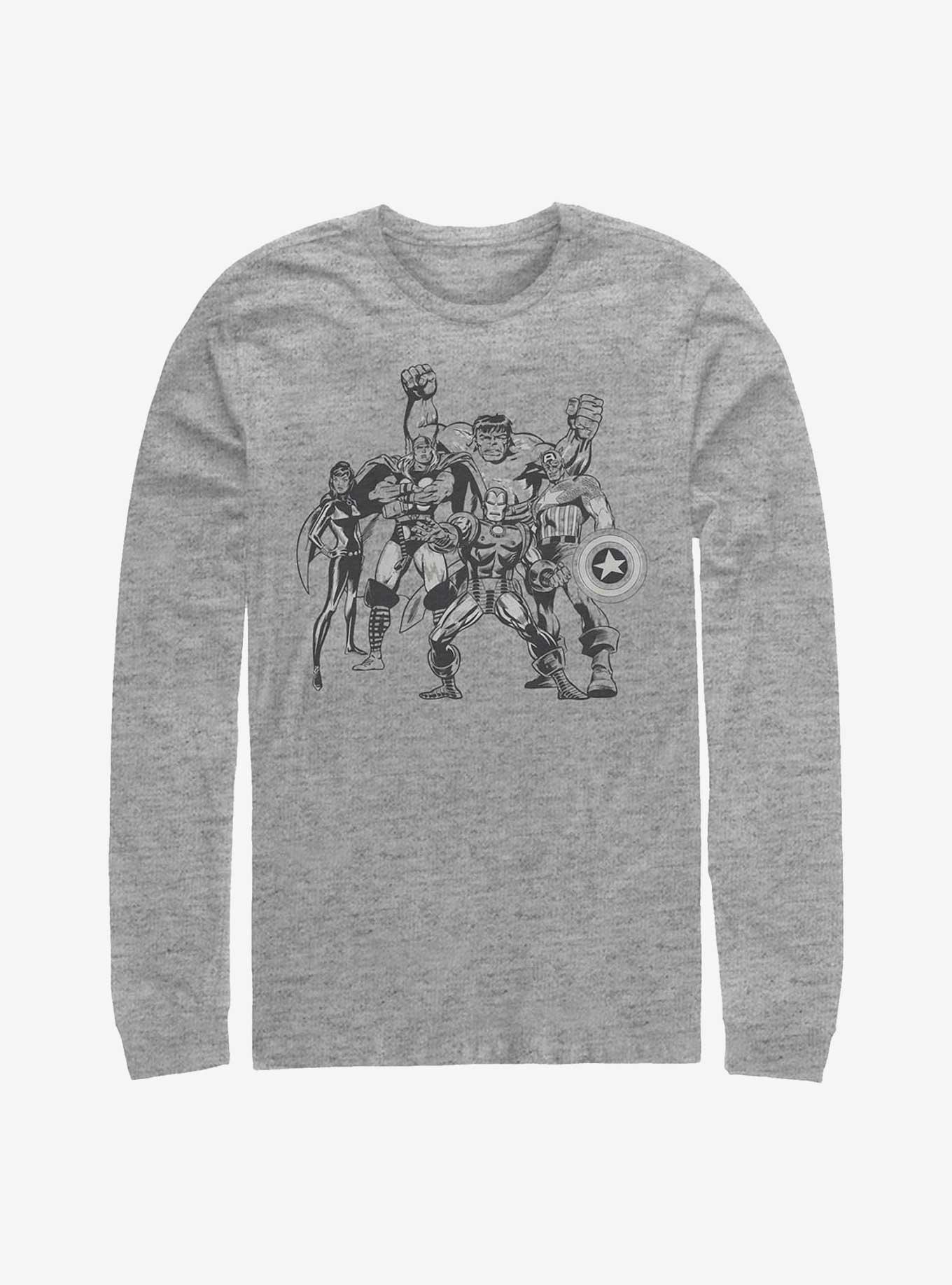 Marvel Avengers Retro Group Long-Sleeve T-Shirt