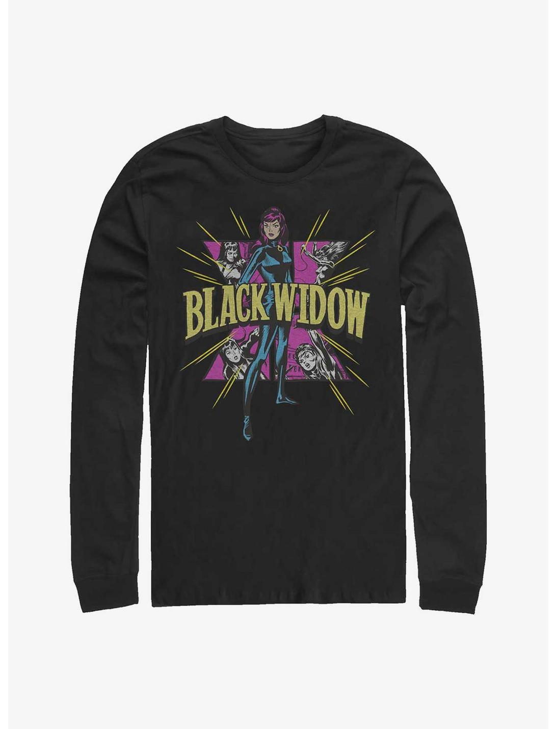 Marvel Black Widow Power Stance Long-Sleeve T-Shirt, BLACK, hi-res