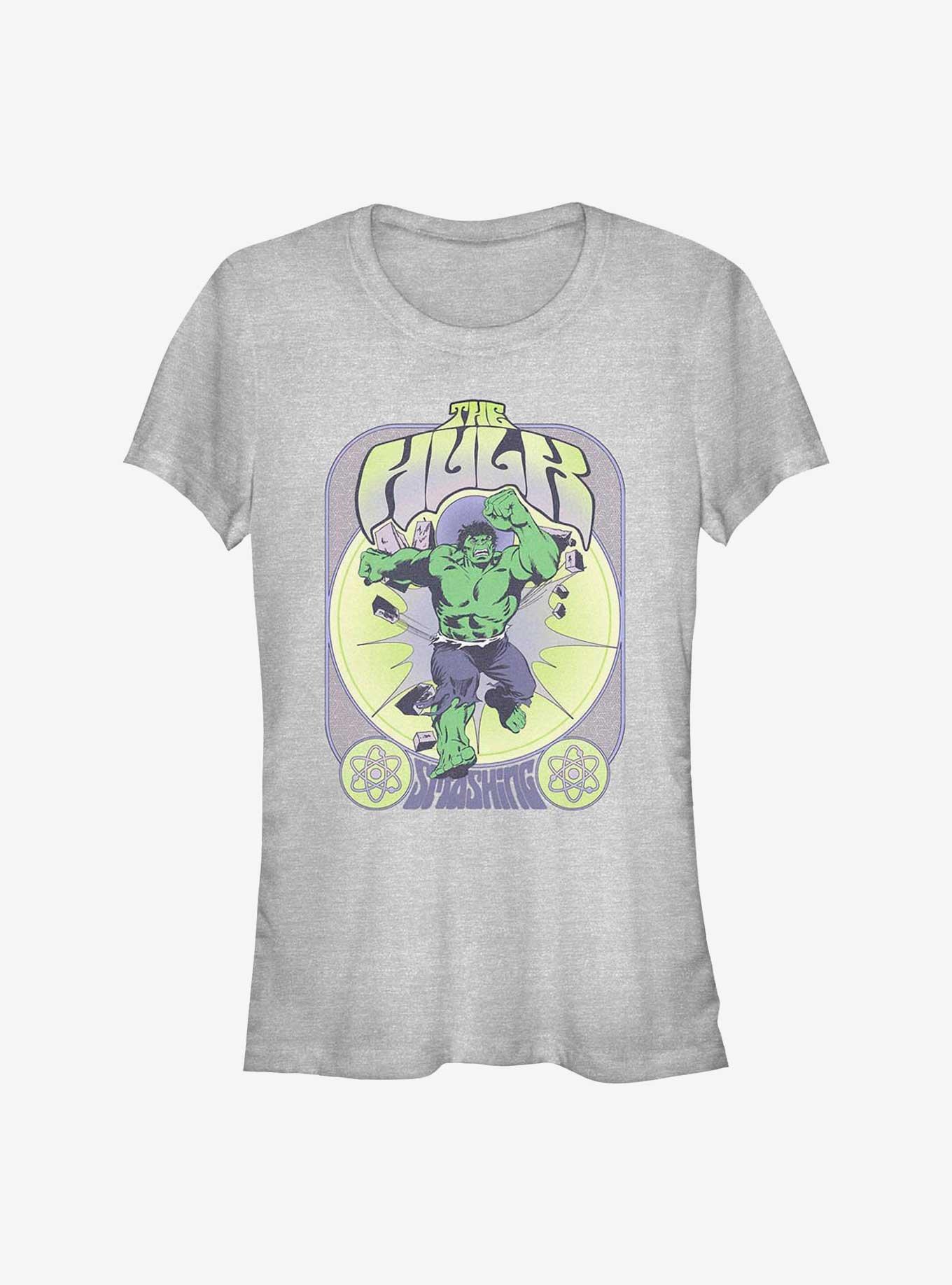 Marvel Hulk Smash Girls T-Shirt, ATH HTR, hi-res