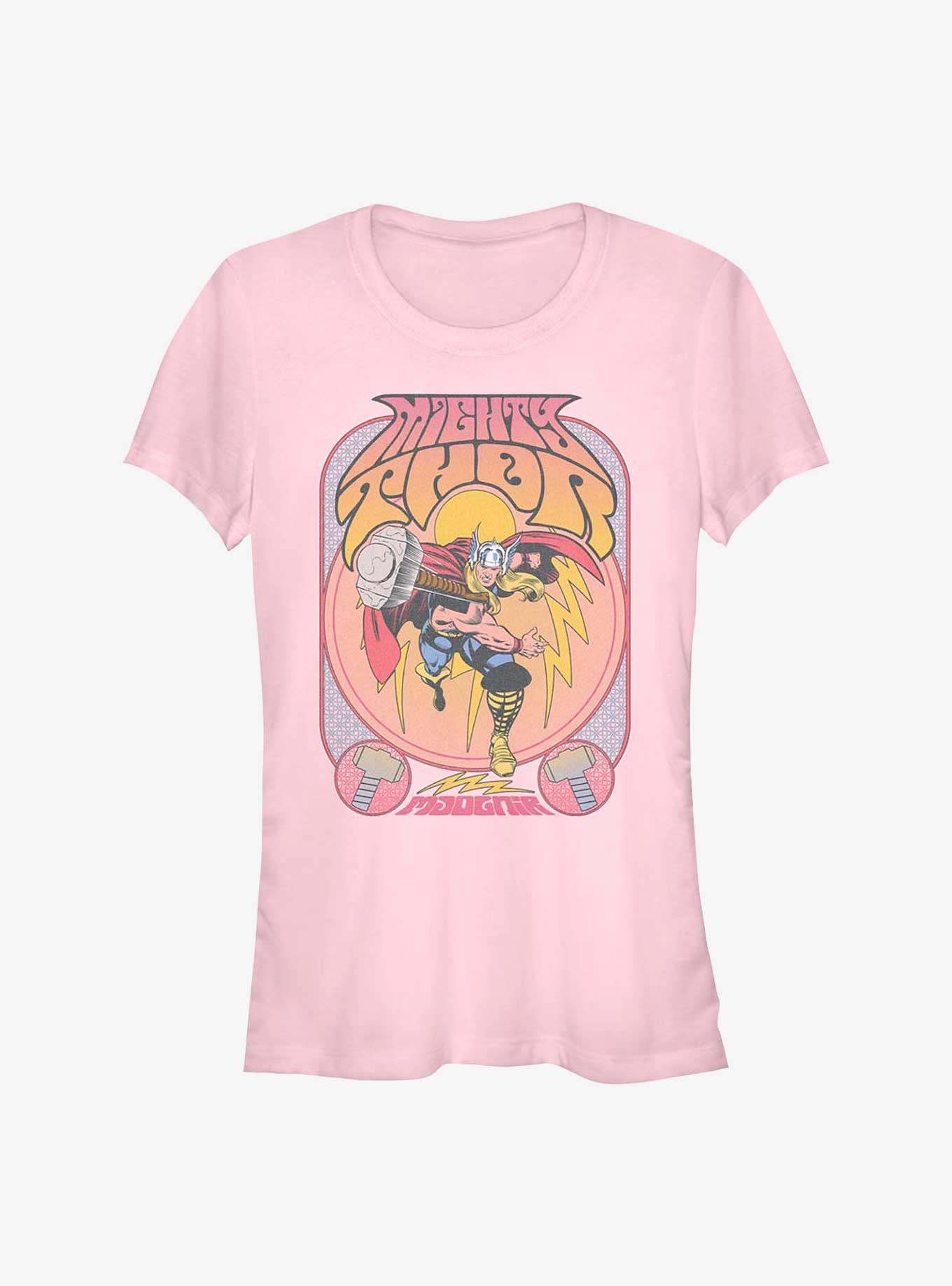 Marvel Mighty Thor Mjolnir Girls T-Shirt, LIGHT PINK, hi-res