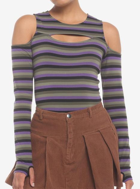 Green & Purple Stripe Shirt