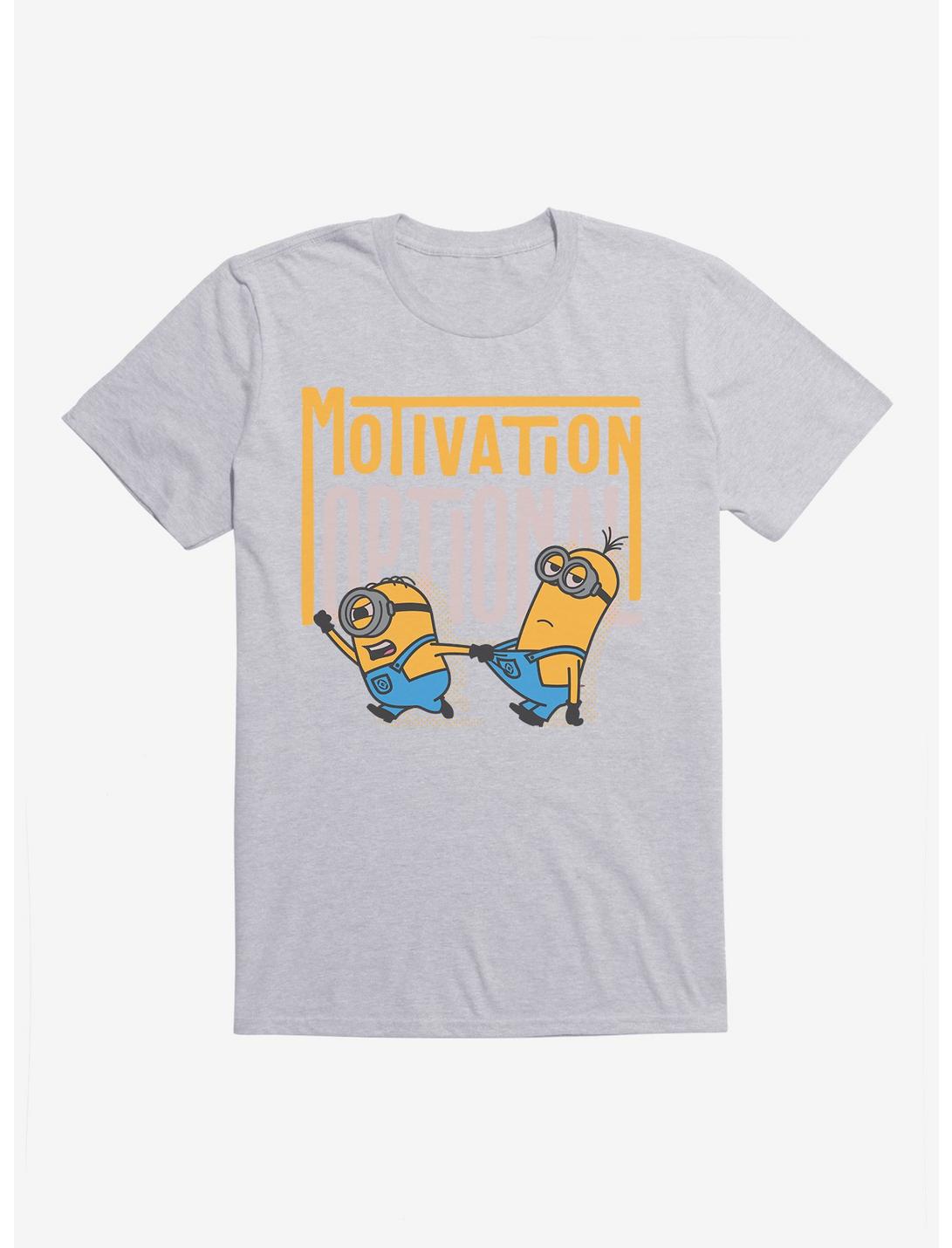 Minions Bold Motivation Optional T-Shirt, HEATHER GREY, hi-res