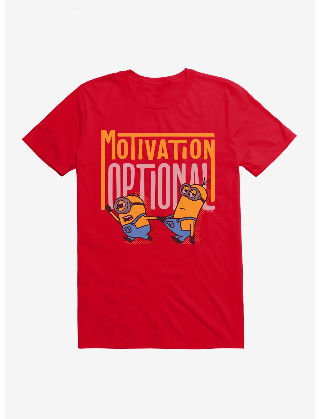 Minions Bold Motivation Optional T-Shirt, RED, hi-res