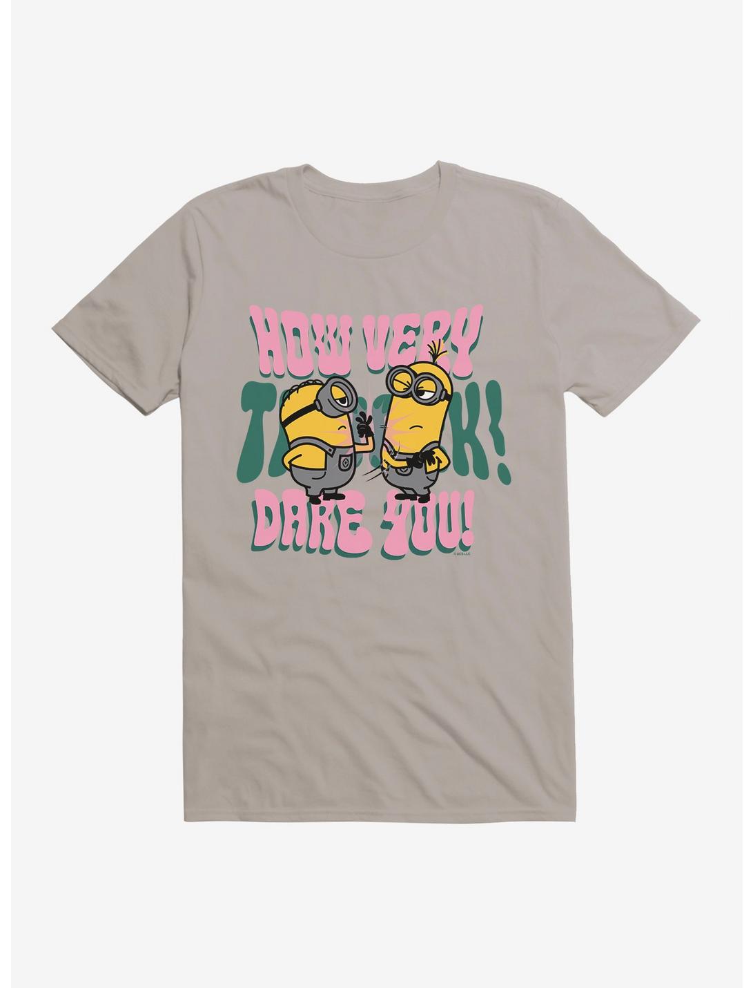 Minions Groovy How Dare You T-Shirt, LIGHT GREY, hi-res
