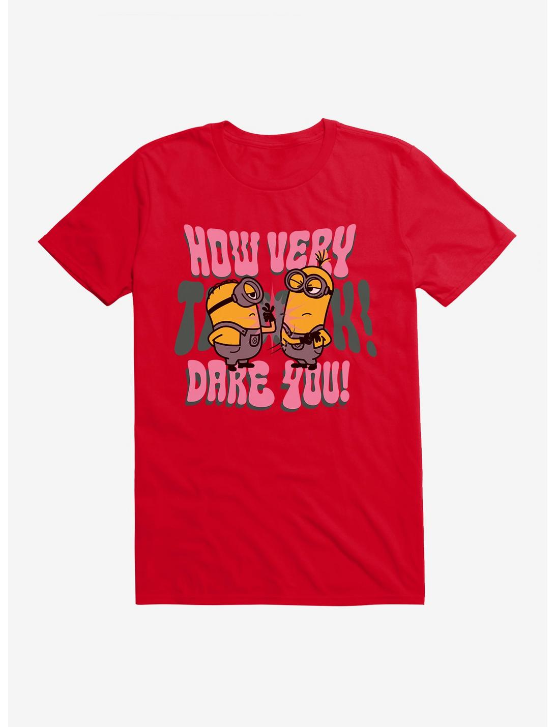 Minions Groovy How Dare You T-Shirt, RED, hi-res