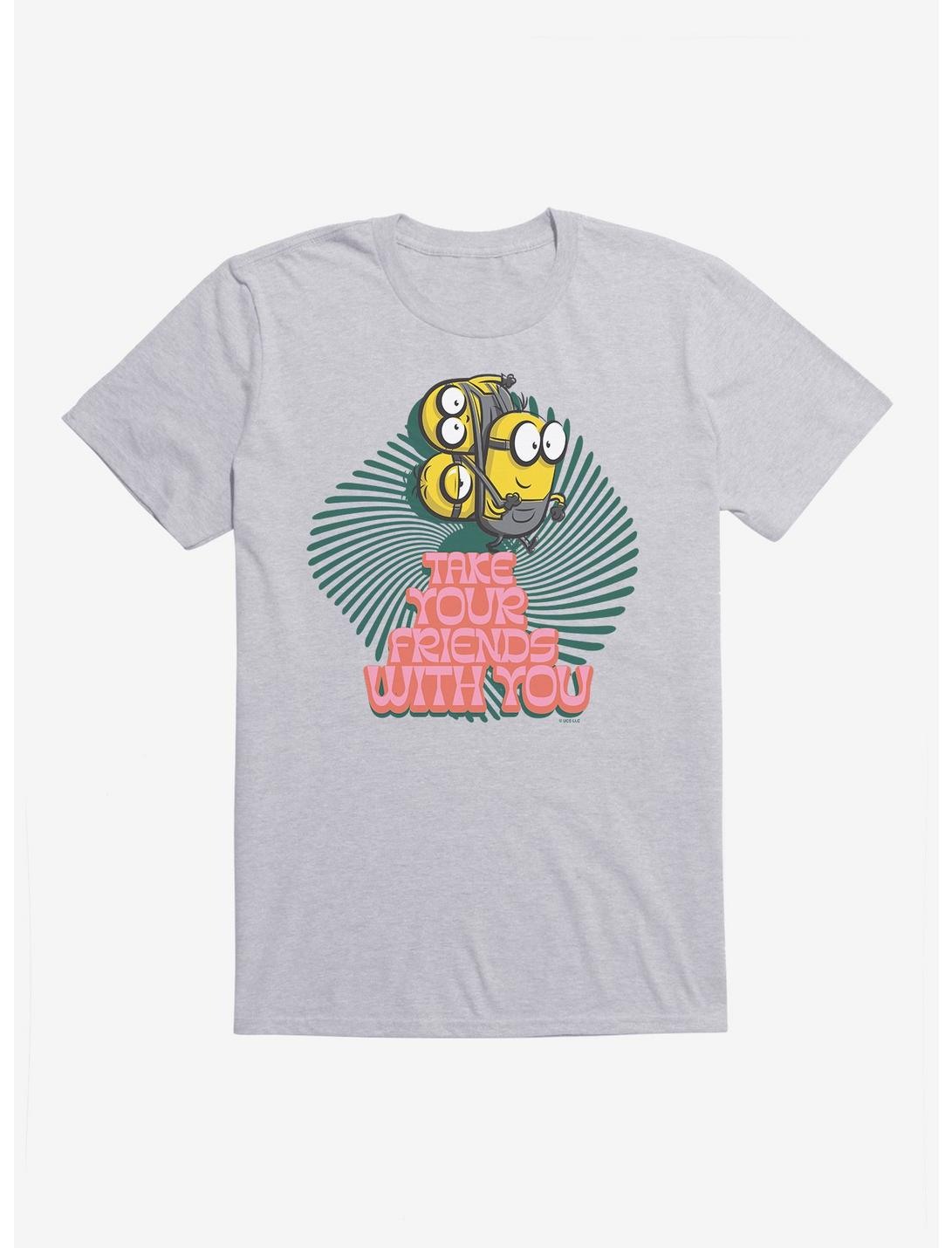 Minions Groovy Take Your Friends T-Shirt, HEATHER GREY, hi-res