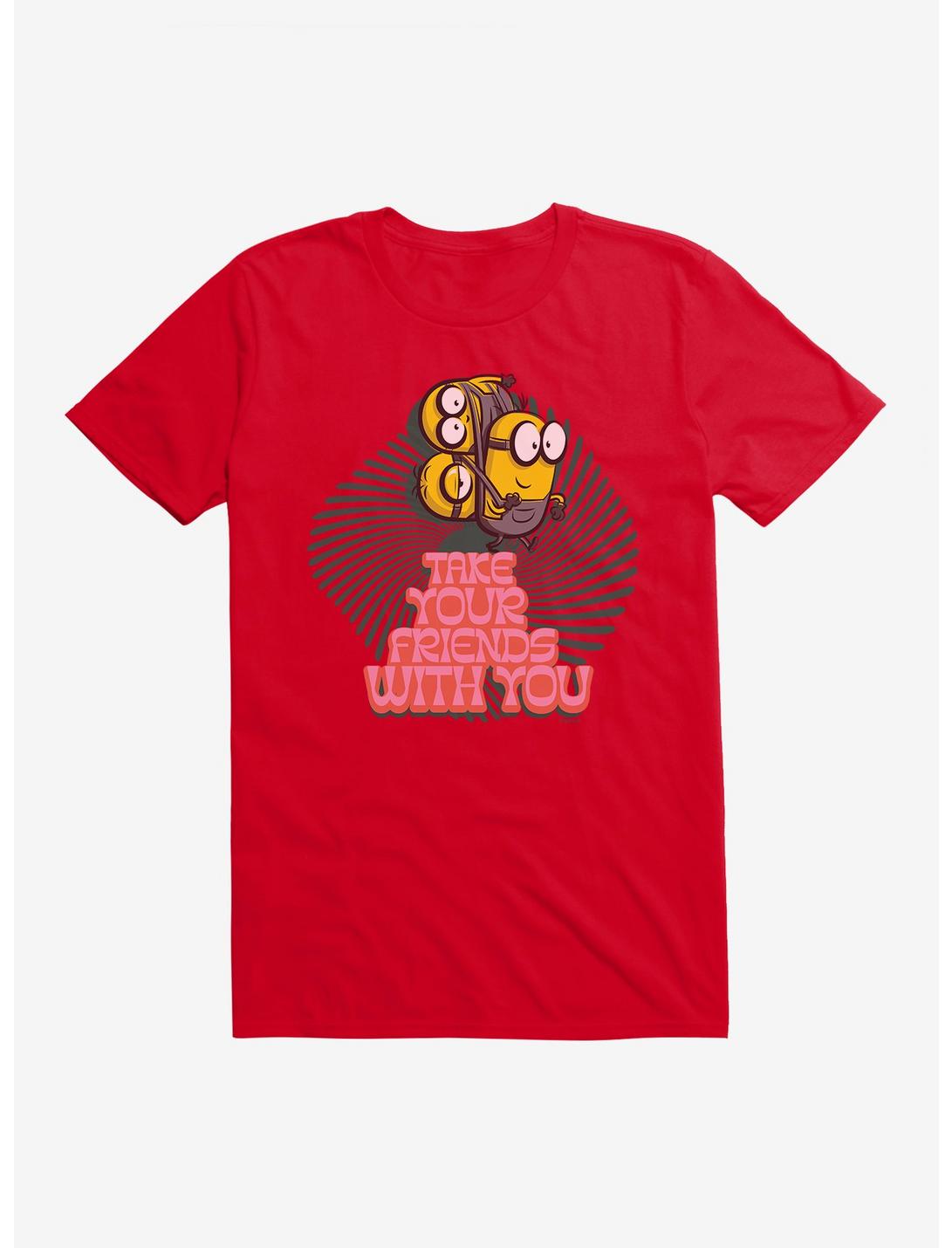 Minions Groovy Take Your Friends T-Shirt, RED, hi-res