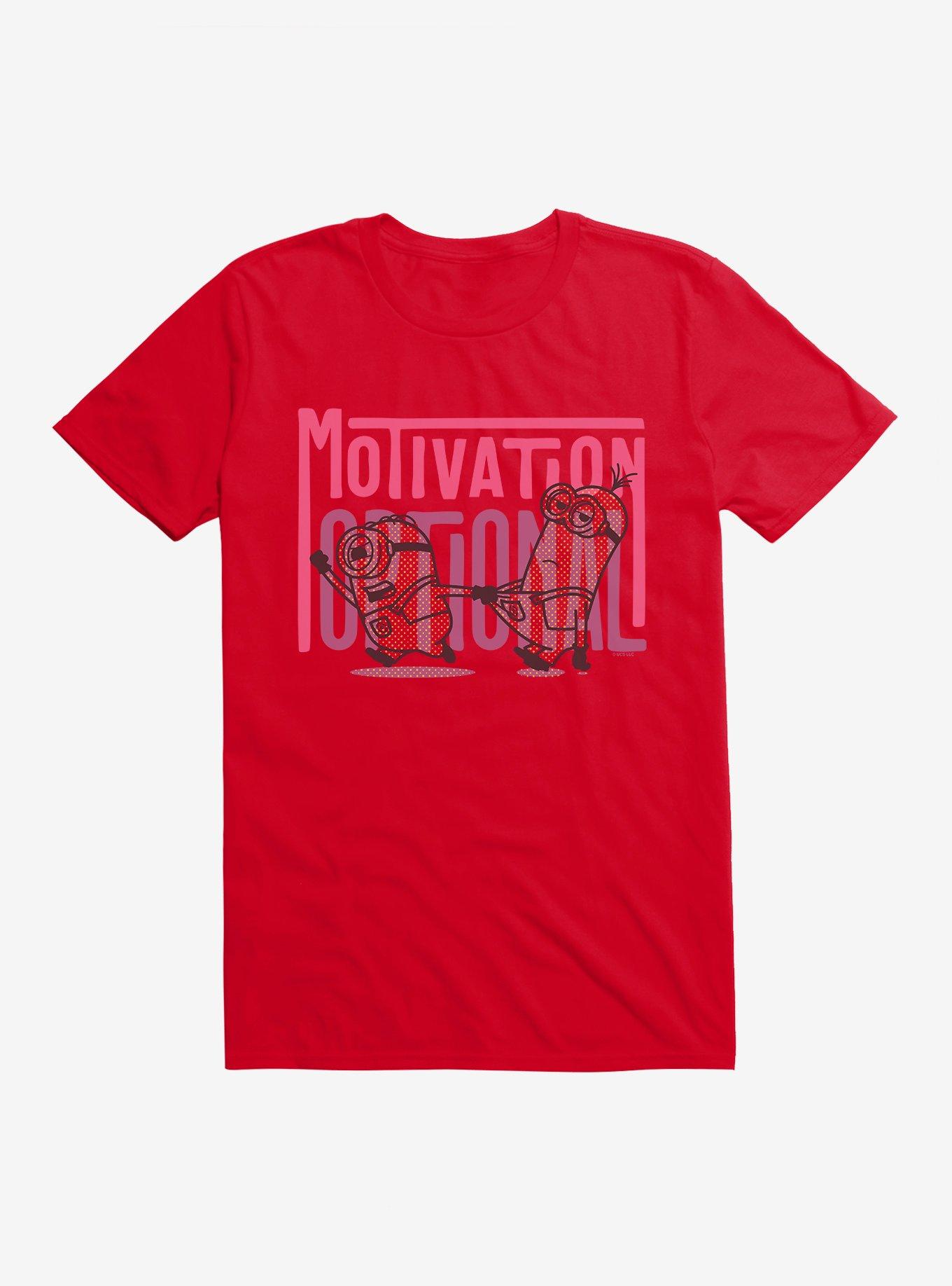 Minions Spotty Motivation Optional T-Shirt, RED, hi-res