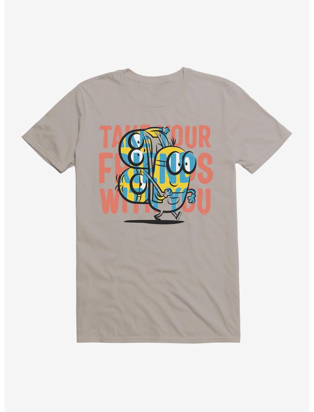 Minions Take Your Friends T-Shirt, LIGHT GREY, hi-res