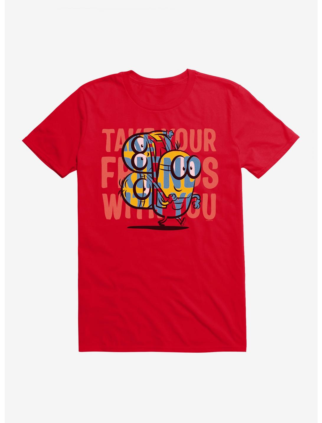 Minions Take Your Friends T-Shirt, RED, hi-res