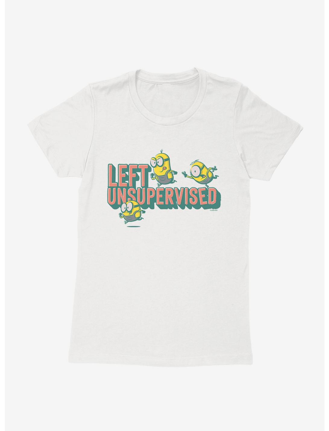 Minions Bob's Left Unsupervised Womens T-Shirt, WHITE, hi-res