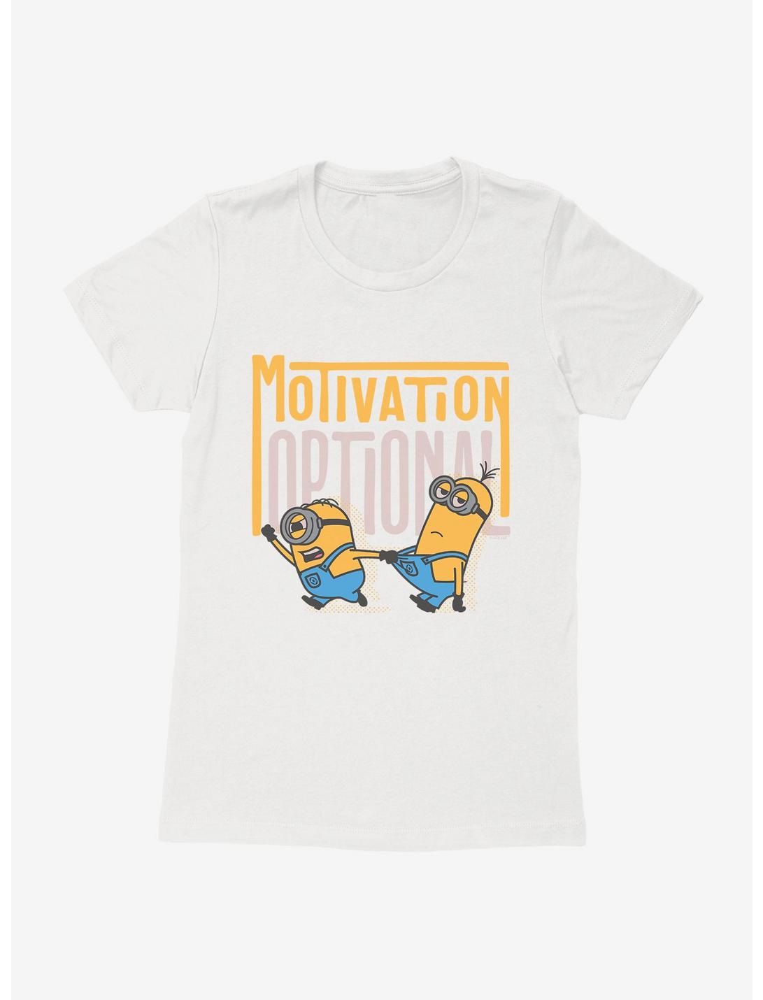 Minions Bold Motivation Optional Womens T-Shirt, WHITE, hi-res