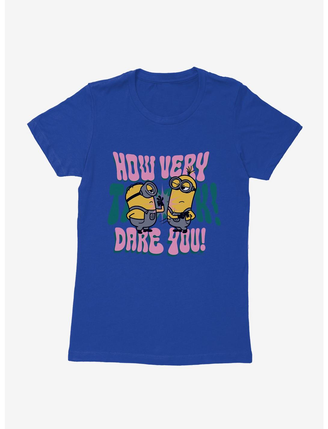 Minions Groovy How Dare You Womens T-Shirt, ROYAL, hi-res