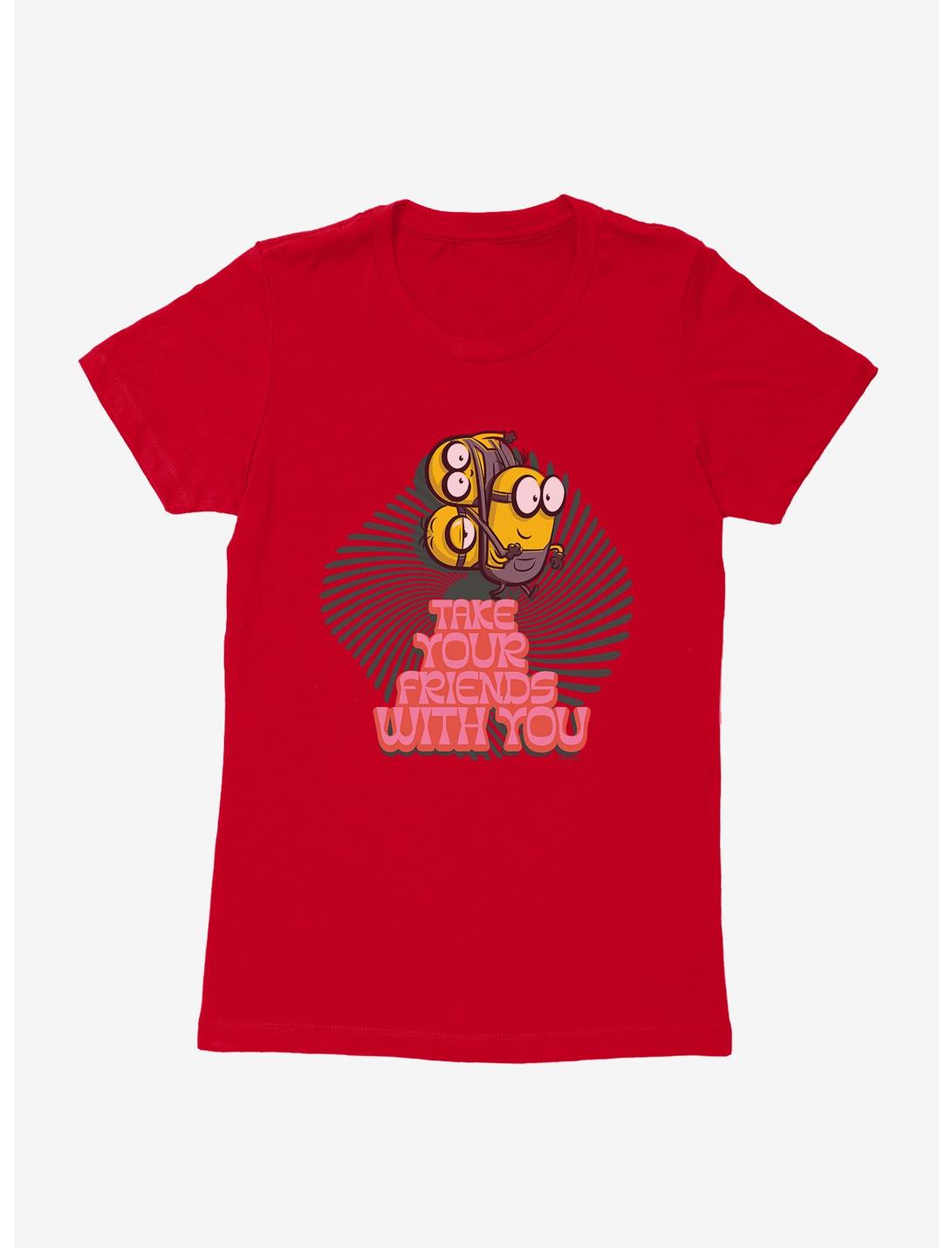Minions Groovy Take Your Friends Womens T-Shirt, RED, hi-res