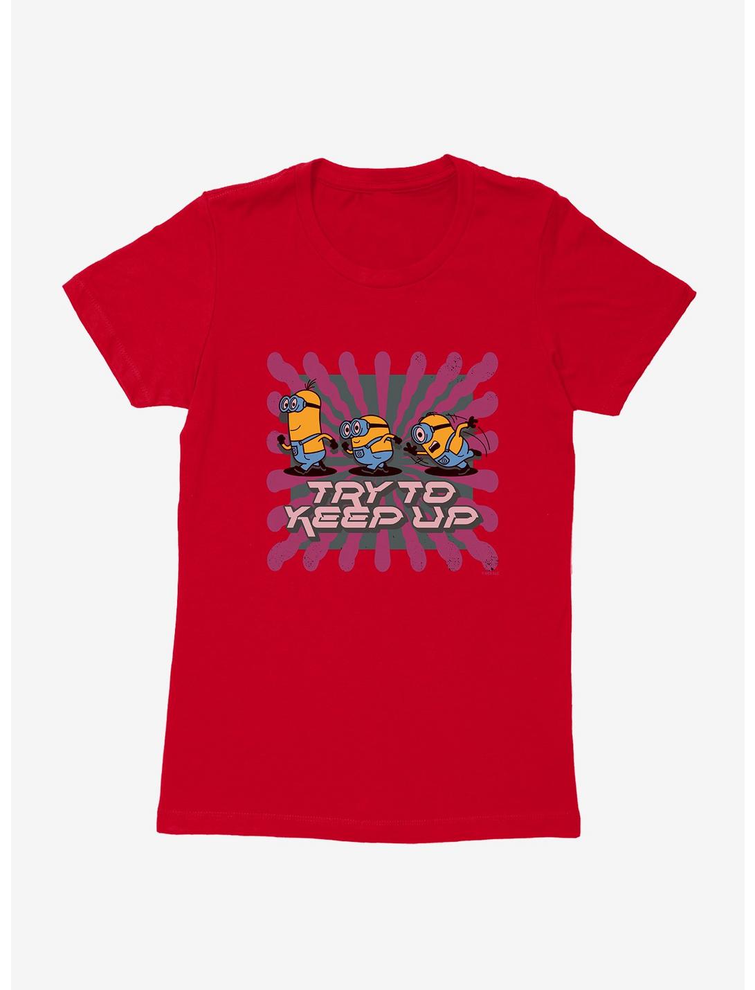 Minions Keep Up Womens T-Shirt, RED, hi-res