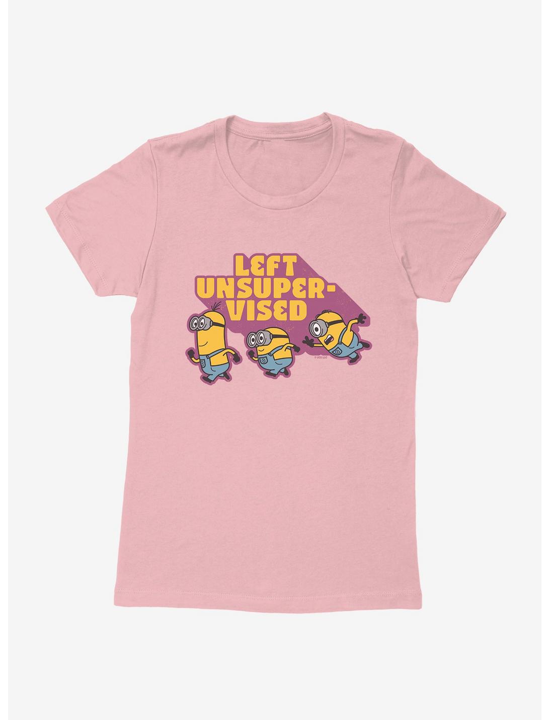 Minions Left Unsupervised Womens T-Shirt, LIGHT PINK, hi-res